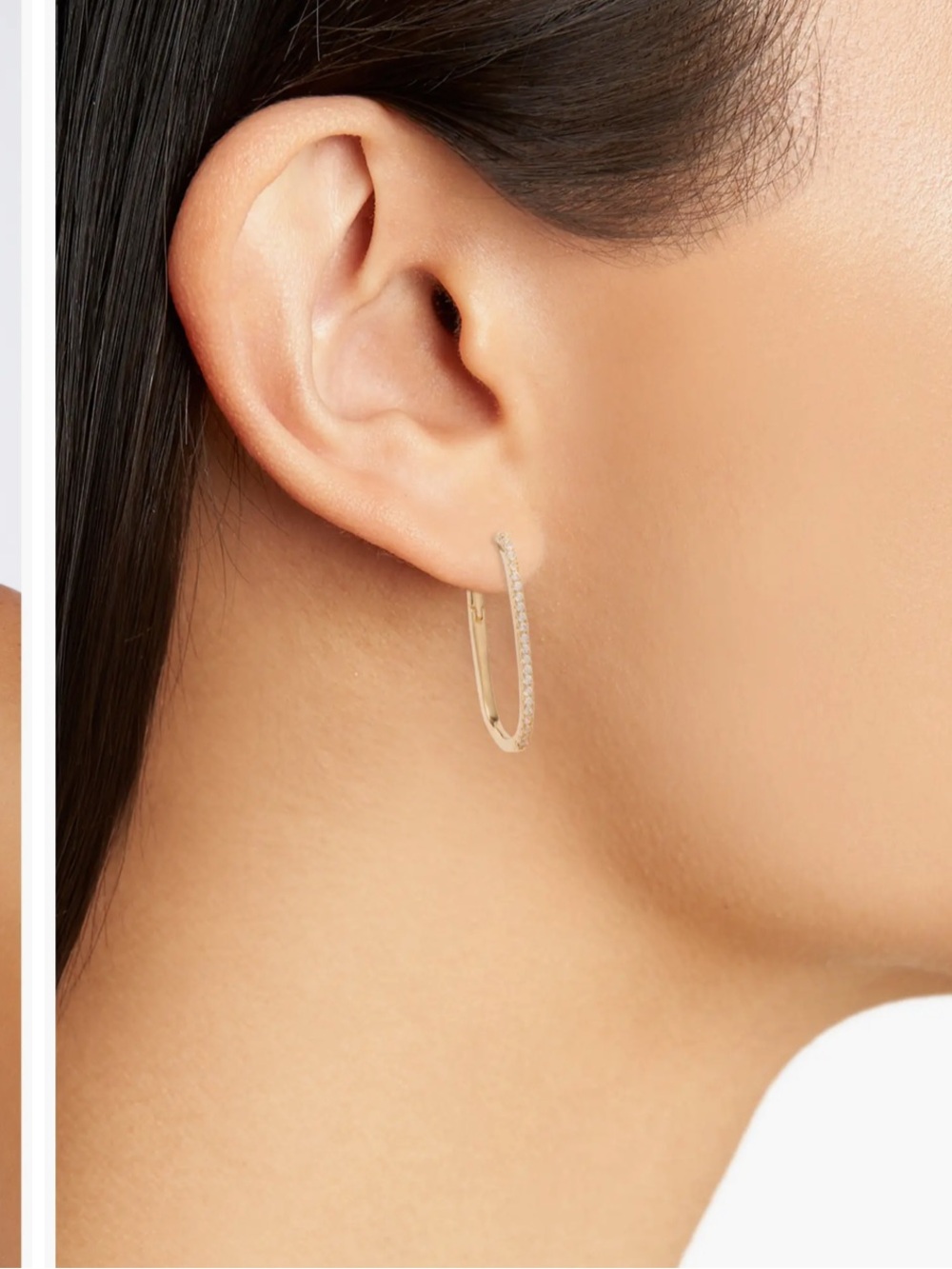 Nordstrom Demi Fine Skinny Oval Hoop Earrings